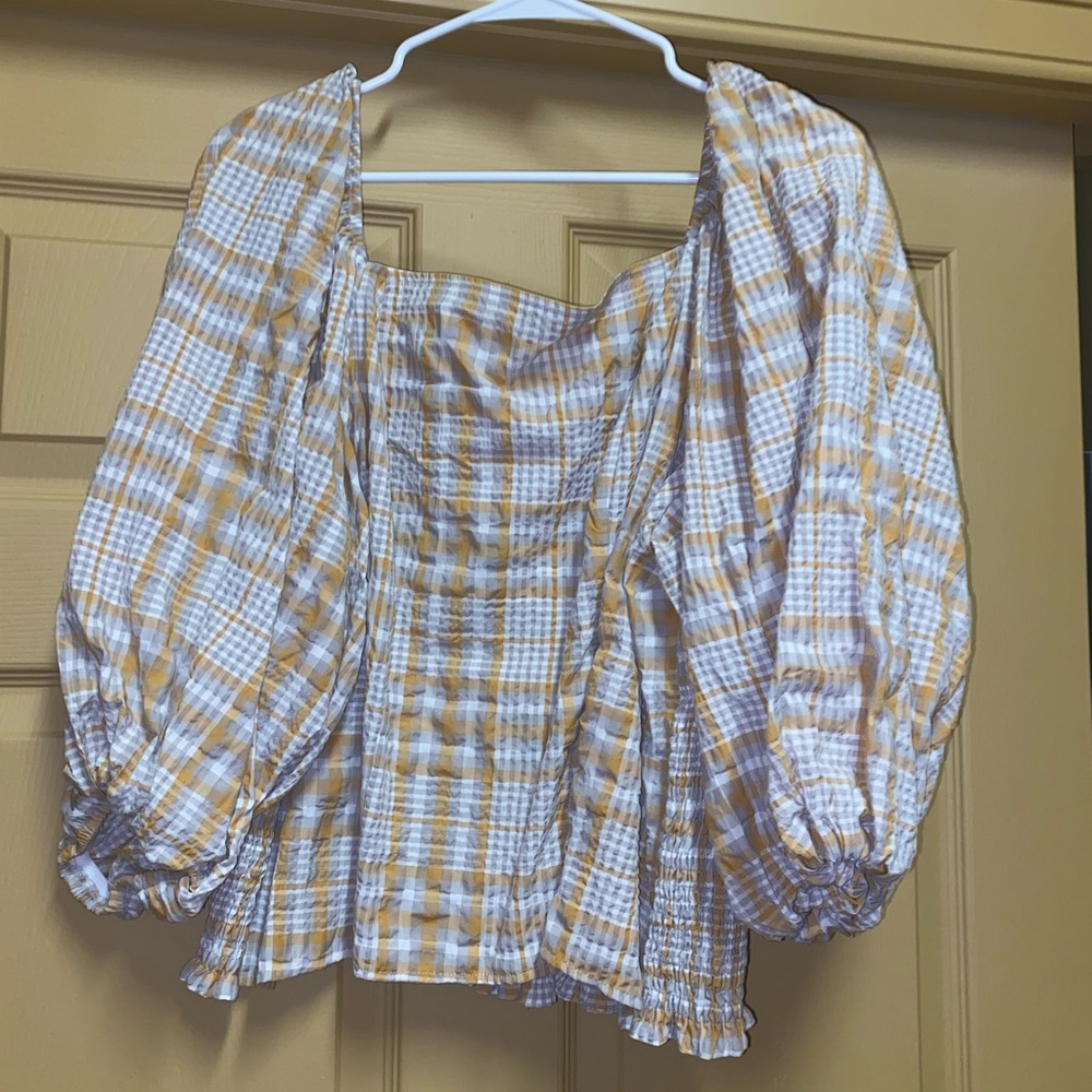 NWT Anthropologie Puffy Sleeve Top